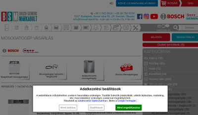 Bosch, Siemens mosogatógép márkabolt