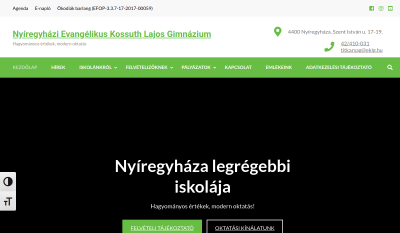 Nyíregyháza - Nyíregyházi Evangélikus Kossuth Lajos Gimnázium