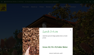 Fenyőkéreg Áruház