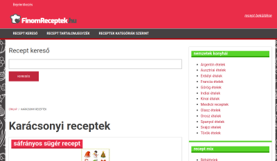 Finom Receptek - Karácsonyi Receptek