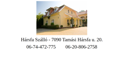 Tamási - Hársfa Termál Panzió
