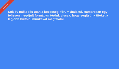 Tapasztalatok Külföldi Munkáról