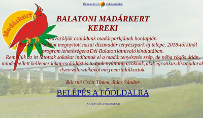 Madárkert - Díszmadár és Kisállat Gyűjtemény
