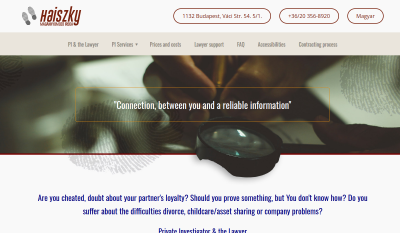 Haiszky Ernő Magánnyomozó