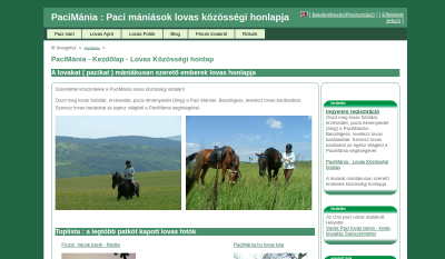 PaciMánia - Lovas Közösségi Honlap