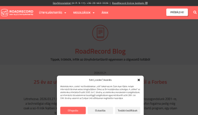 Útnyilvántartás Blog