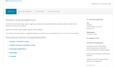 Vackor Kutyakozmetika