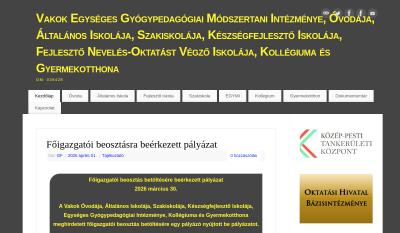 Vakok Általános Iskolája, Óvodája, Speciális Szakiskolája