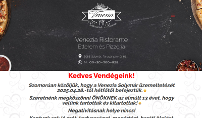 Solymár - Venezia Étterem és Pizzéria