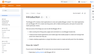 Blogger APIs