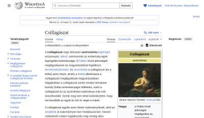 Wikipédia - Csillagászat