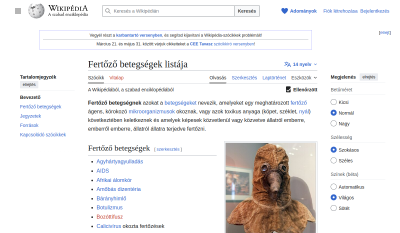Wikipédia - Fertőző Betegségek Adatbázisa