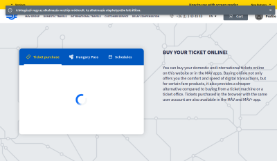 MÁV - Internetes Jegyvásárlás