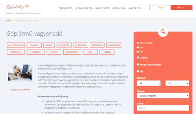 Rátalálsz.hu - Gépjármű Vagyonadó Számítás
