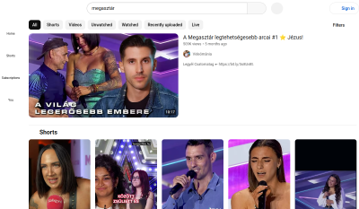 YouTube - Megasztár Videók