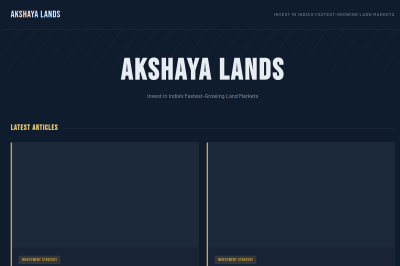 Real Estate website designed by Web Freelancers for akshayalands.com