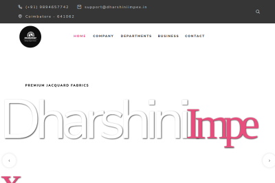 Business website designed by Web Freelancers for dharshiniimpex.in