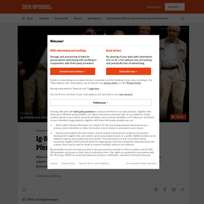 http://www.spiegel.de/wissenschaft/mensch/ig-nobelpreise-2012-fuer-speechjammer-und-pferdeschwaenze-a-857200.html
