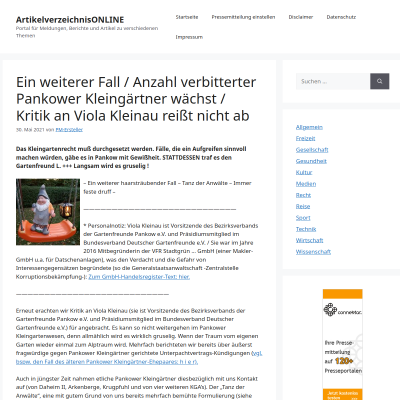 Anzahl verbitterter Pankower Kleingärtner wächst
