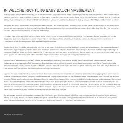 In welche Richtung Baby Bauch massieren?