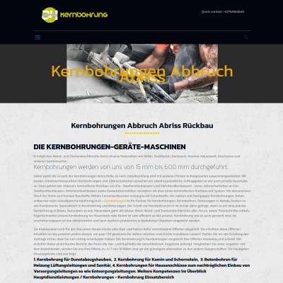 Kernbohrungen und Rückbau