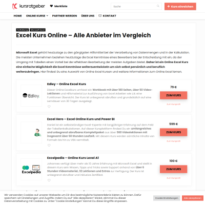 Excel online Kurs