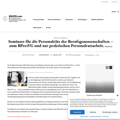 Seminare für den Personalrat der Berufsgenossenschaft