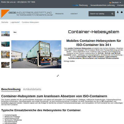 mobiles Container-Hebesystem