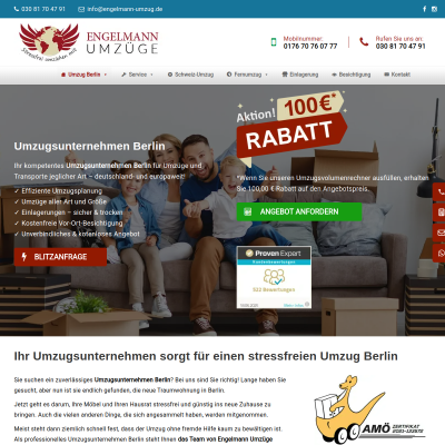 Umzugsunternehmen Berlin - Umzugsfirma Berlin - Engelmann Umzüge