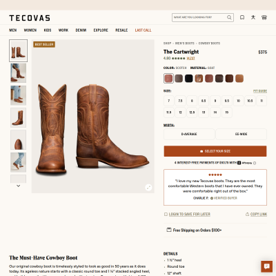 Tecovas The Cartwright Cowboy Boot