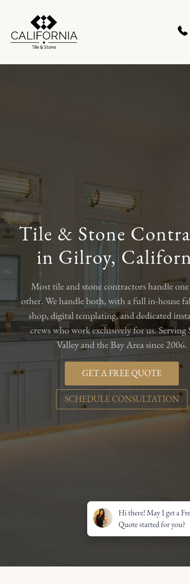 California Tile & Stone mobile website