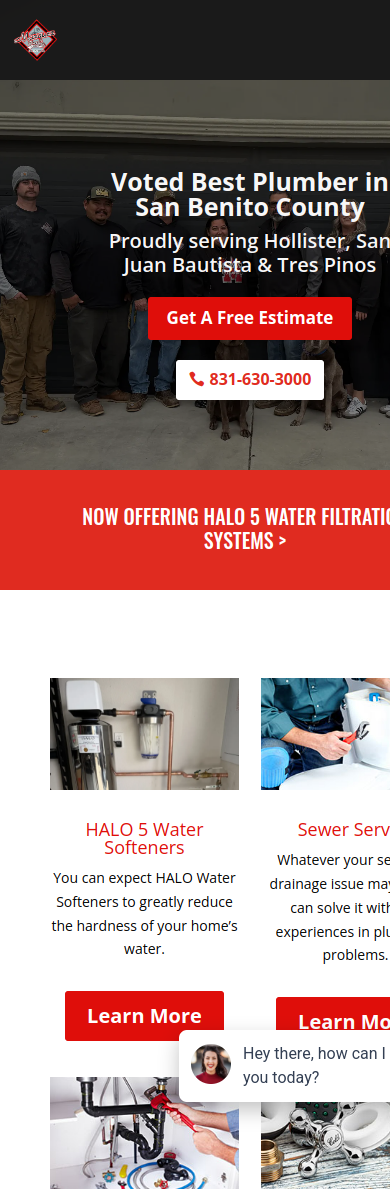 Marquez Plumbing mobile website