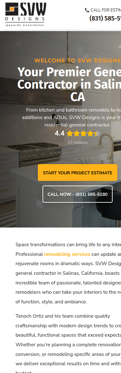 SVW Designs mobile website