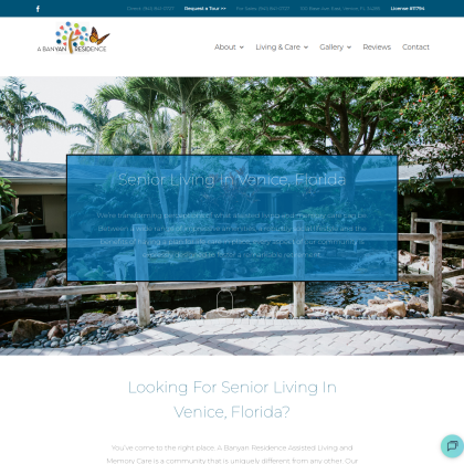 A Banyan Residence Assisted Living Resort Facility mobile view