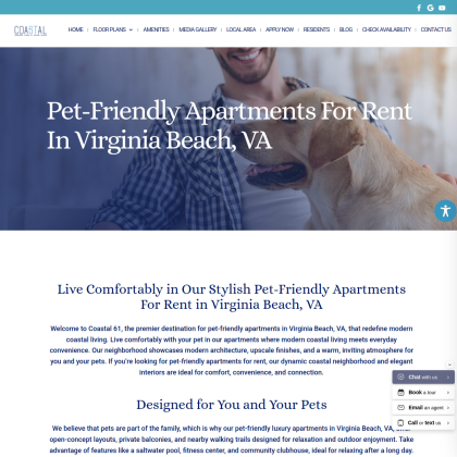 Coastal 61 Apartments mobile view