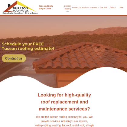 Durazo's Roofing LLC mobile view