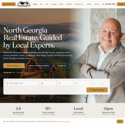 Leading Edge Real Estate mobile view
