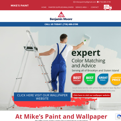 Mike's Paint and Wallpaper mobile view