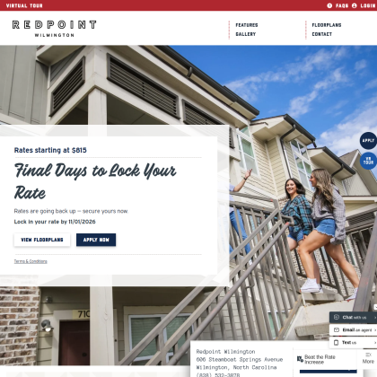 Redpoint Wilmington mobile view