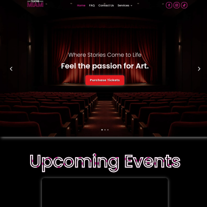 Teatro Miami mobile view