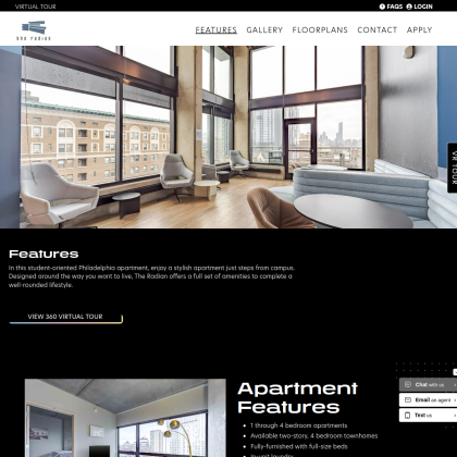 The Radian mobile view