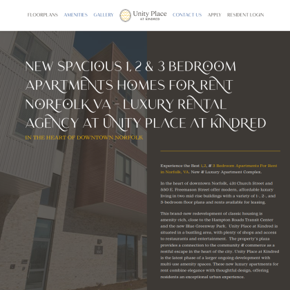 Unity Place at Kindred mobile view
