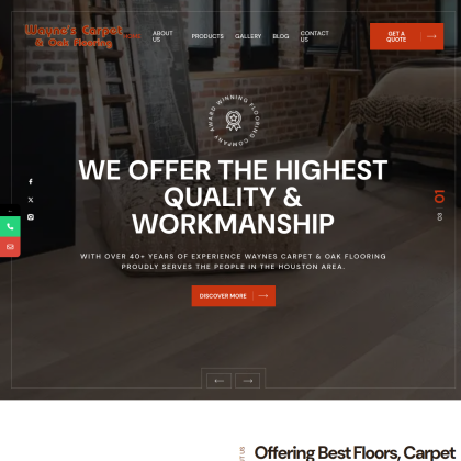 Wayne's Carpet & Oak Flooring mobile view