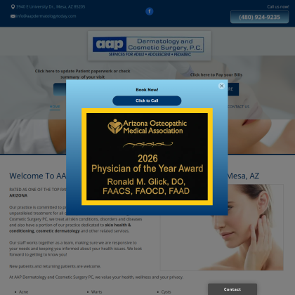AAP Dermatology mobile view