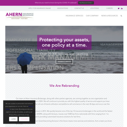 AHERN Insurance Brokerage mobile view