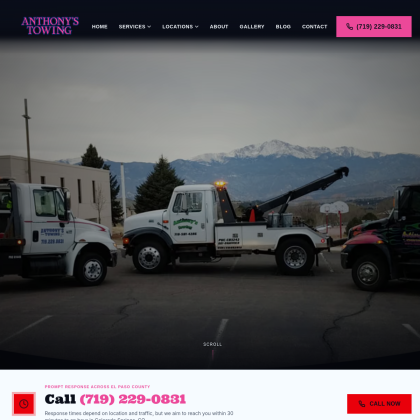 Anthony's Towing LLC mobile view