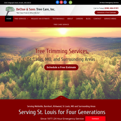 DeClue & Sons Tree Care, Inc. mobile view