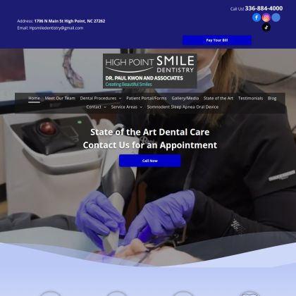 High Point Smile Dentistry mobile view
