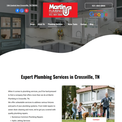 Martin Plumbing LLC mobile view