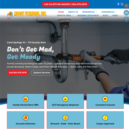 MOODY PLUMBING, INC mobile view
